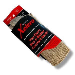 Xelero By Instride Comfort Care Socks Size M Antimicrobial 1 Pair Tan Gray